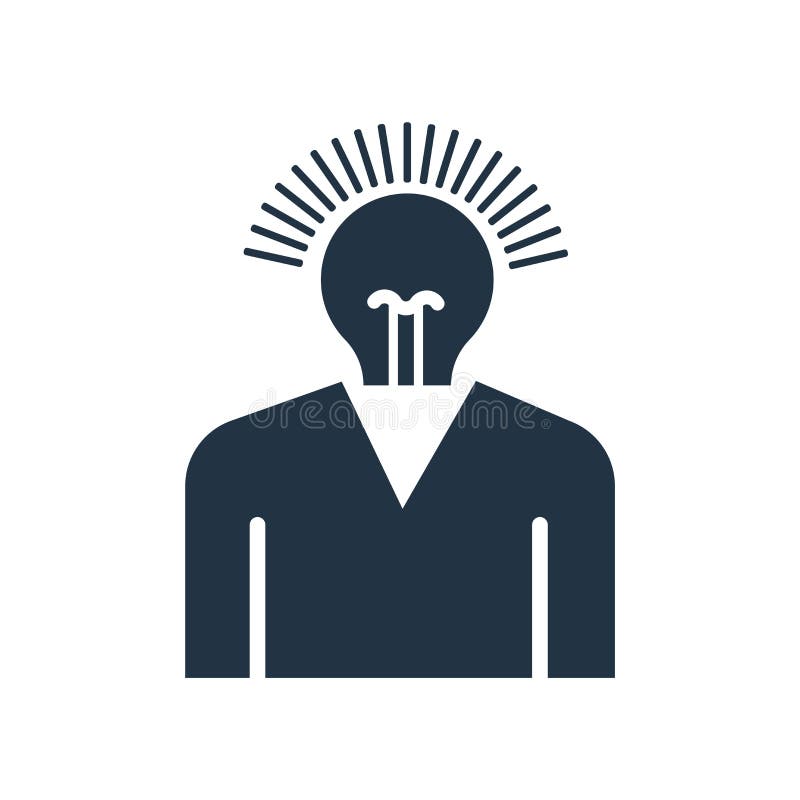 Idésymbolsvektor som isoleras på vit bakgrund, idétecken vektor illustrationer Idésymbolsvektor som isoleras på vit bakgrund, idétecken vektor illustrationer