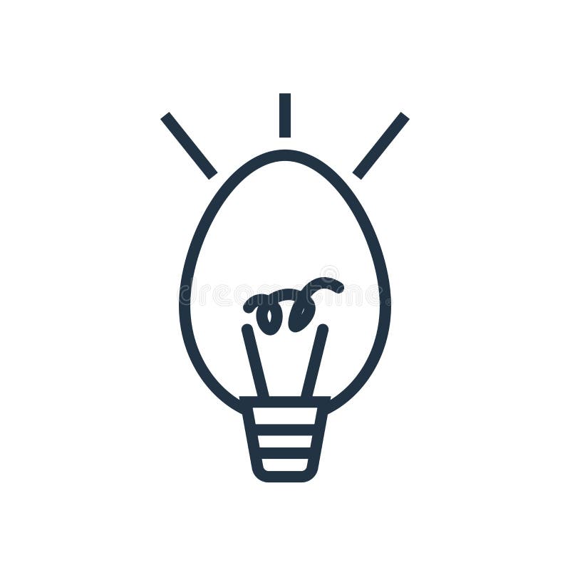 Idésymbolsvektor som isoleras på vit bakgrund, idétecken stock illustrationer Idésymbolsvektor som isoleras på vit bakgrund, idétecken stock illustrationer