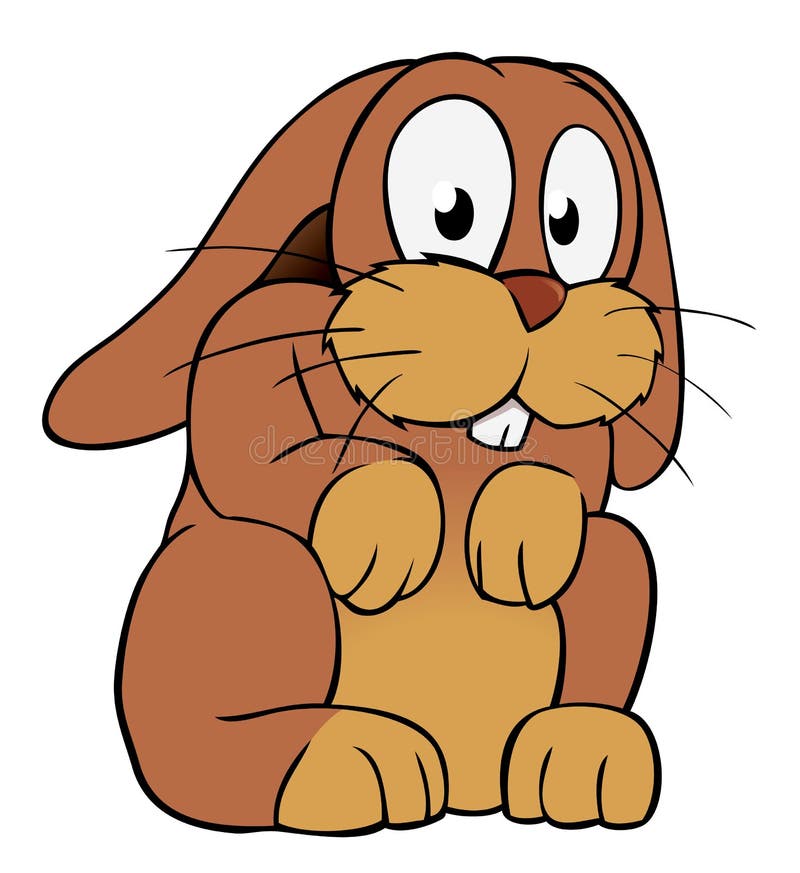 Iepure de desen brun vector illustration