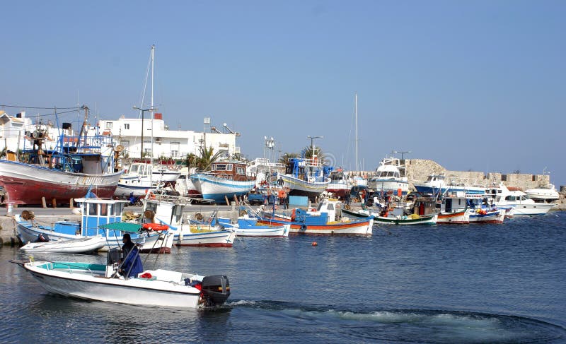 ierapetra гавани Крита стоковое фото ierapetra гавани Крита стоковое фото