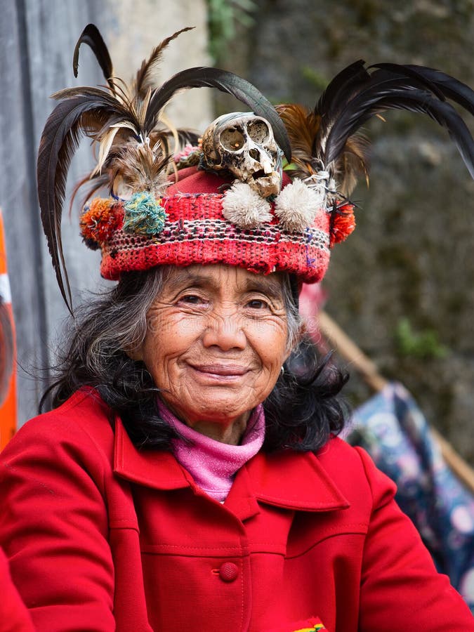 Old Ifugao People National Dress Next To Rice Terraces Stock Photos ...