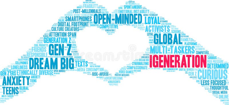 IGeneration word cloud on a white background. IGeneration word cloud on a white background