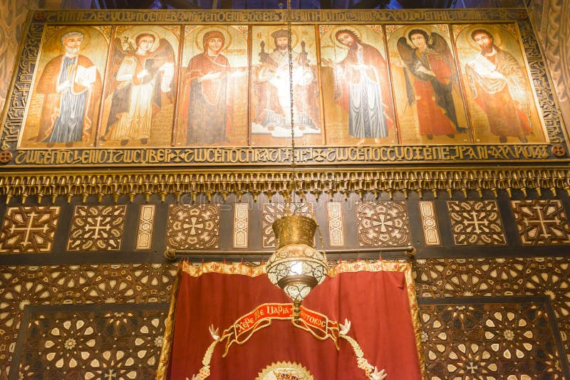 Iglesia de la ejecución de El Cairo copto, Egipto imagen de archivo libre de regalías Iglesia de la ejecución de El Cairo copto, Egipto imagen de archivo libre de regalías