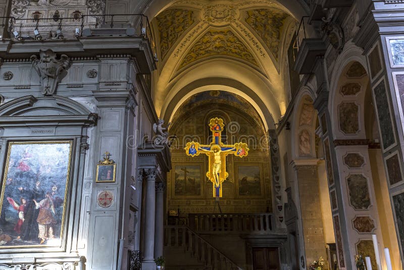 Iglesia De Ognissanti, Florencia, Italia Foto de archivo editorial
