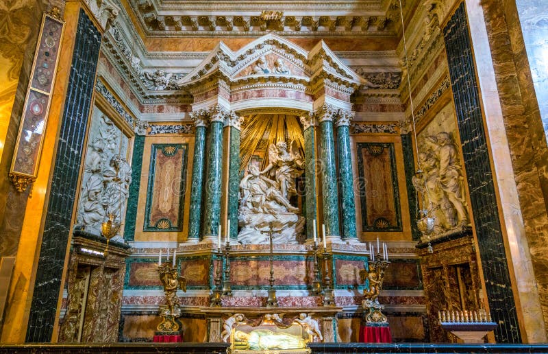 Iglesia De Santa Maria Della Vittoria En Roma, Italia Imagen de archivo -  Imagen de santa, italia: 106641655