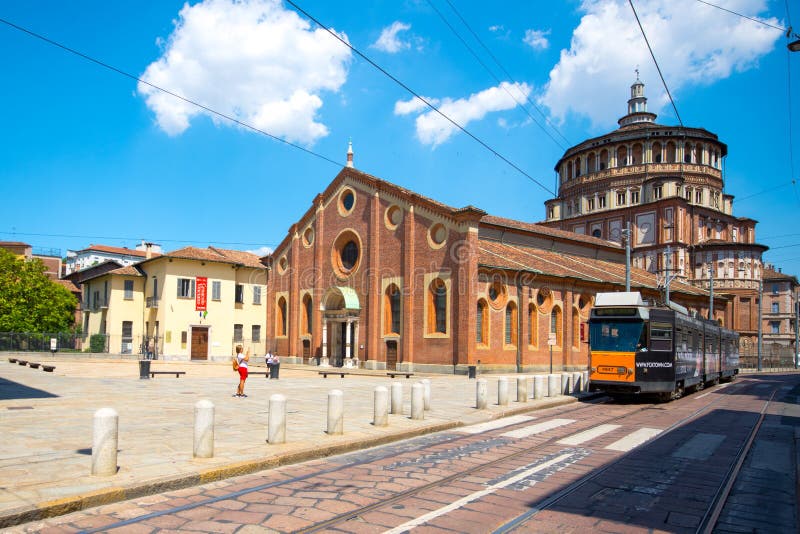 Iglesia del delle Grazie de Santa Maria en Milán, Italia foto de archivo libre de regalías Iglesia del delle Grazie de Santa Maria en Milán, Italia foto de archivo libre de regalías