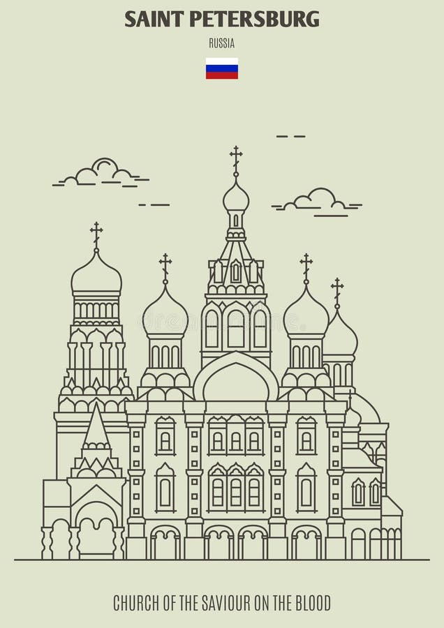 Iglesia del salvador en la sangre en St Petersburg, Rusia Icono de la se?al libre illustration Iglesia del salvador en la sangre en St Petersburg, Rusia Icono de la se?al libre illustration