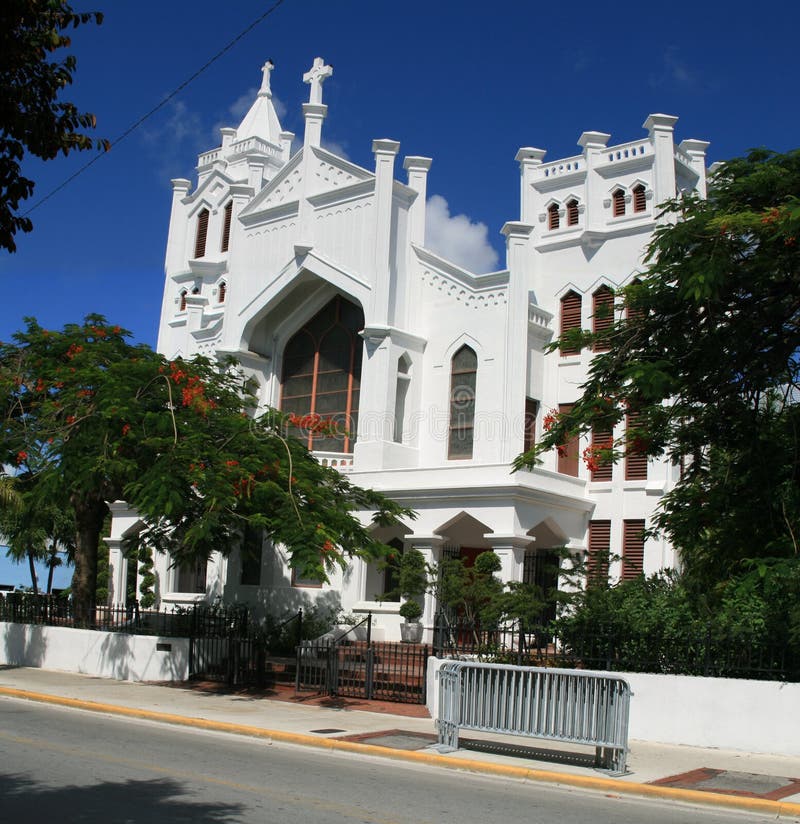 Iglesia del St Pauls en Key West fotografía de archivo Iglesia del St Pauls en Key West fotografía de archivo