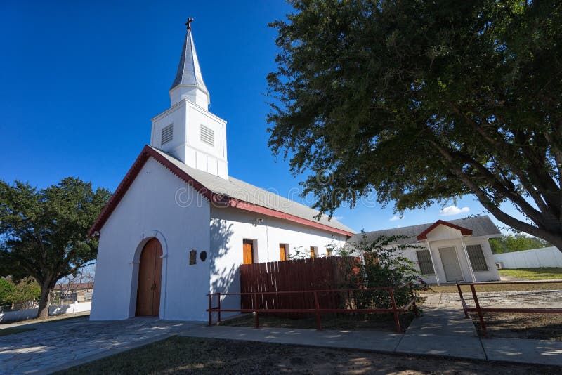 Iglesia histórica en San Ygnacio, Tejas imágenes de archivo libres de regalías Iglesia histórica en San Ygnacio, Tejas imágenes de archivo libres de regalías