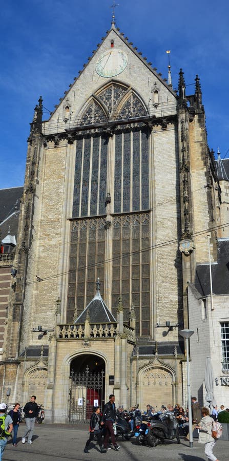 Iglesia Nueva De Nieuwe Kerk Fotografía editorial - Imagen de campanario,  edificio: 175418502