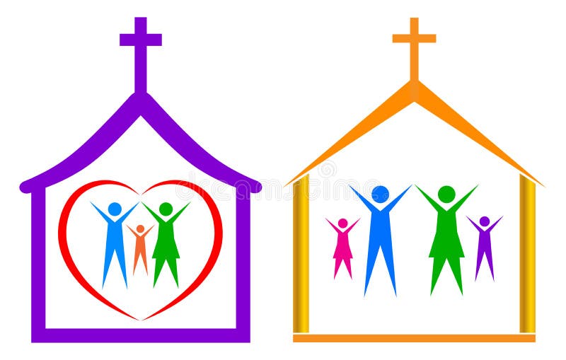 Iglesia y familia ilustración del vector. Ilustración de dios - 46788901 Iglesia y familia ilustración del vector. Ilustración de dios - 46788901