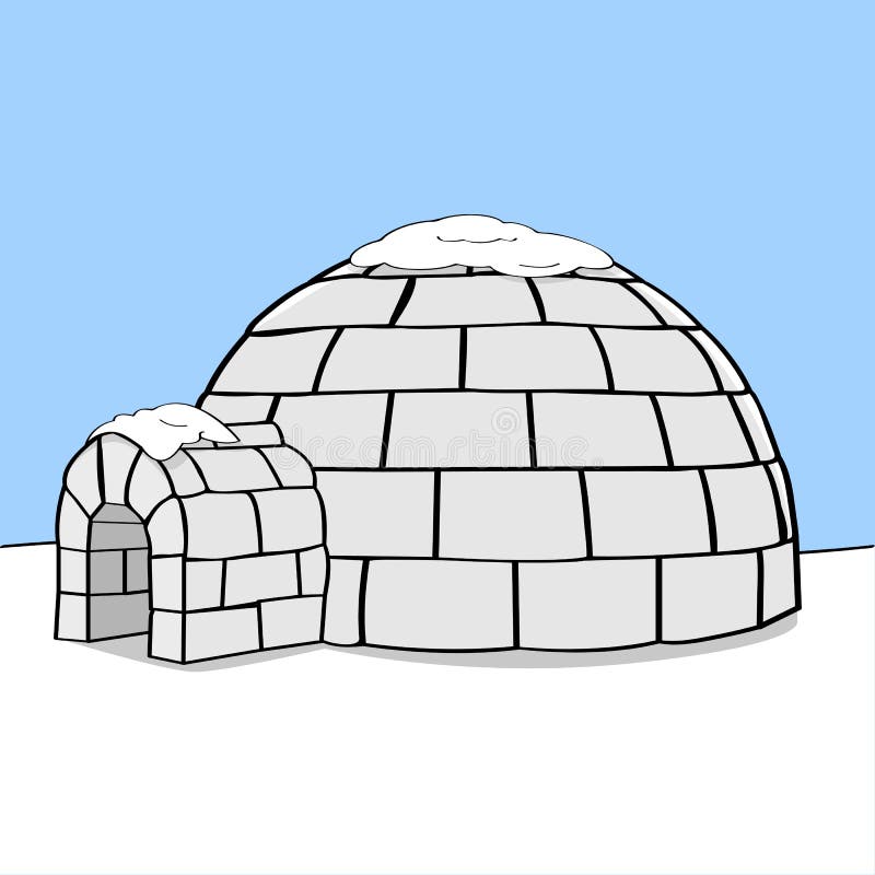 Igloo stock vector. Illustration of water, house, construction - 37540240