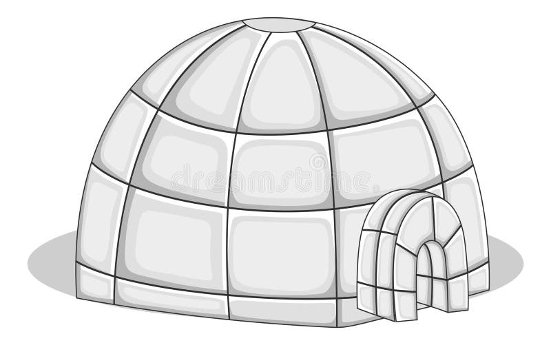 Crazy cartoon ice house igloo on snowing day vector illustration Stock  Vector Image & Art - Alamy