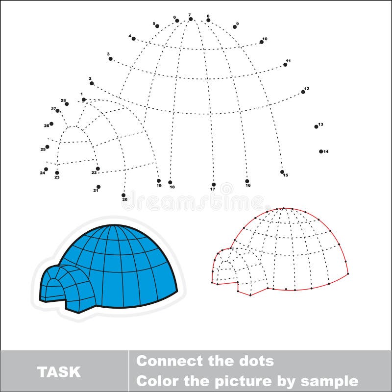 Igloo som ska spåras Vektornummerlek royaltyfri illustrationer Igloo som ska spåras Vektornummerlek royaltyfri illustrationer