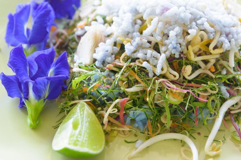 Igname de Khao, salade de riz photo libre de droits