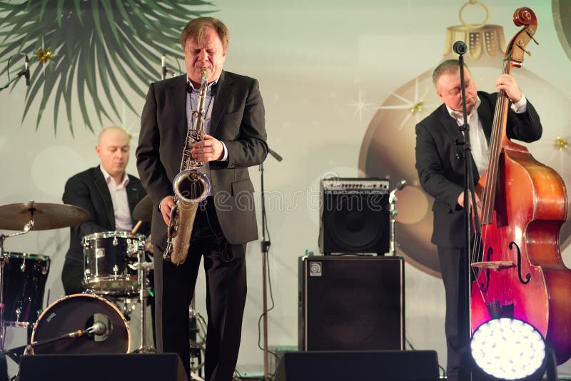 Igor Butman et le saxophone photographie stock libre de droits