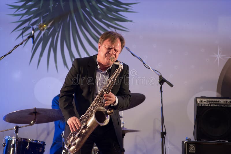 Igor Butman et le saxophone photo stock