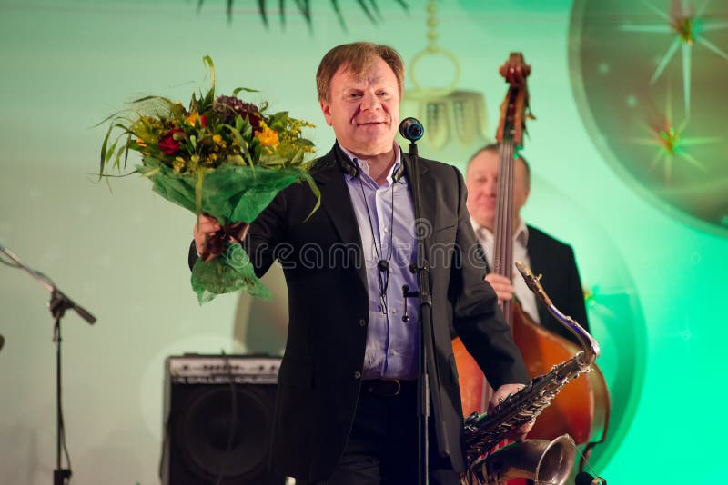 Igor Butman et le saxophone photo libre de droits