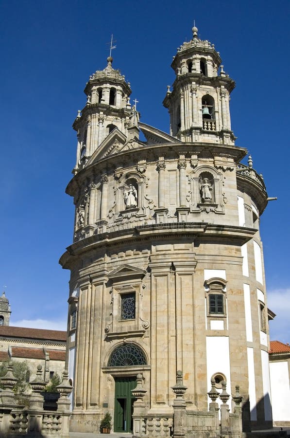 Igreja barroco Virxe Peregrina Pontevedra dos peregrinos imagem de stock Igreja barroco Virxe Peregrina Pontevedra dos peregrinos imagem de stock