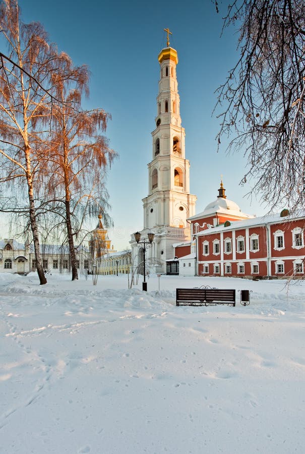 Igreja cristã no inverno, Moscovo do russo, Rússia fotografia de stock royalty free Igreja cristã no inverno, Moscovo do russo, Rússia fotografia de stock royalty free