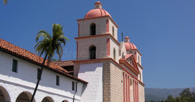 A igreja da missão em Santa Barbara