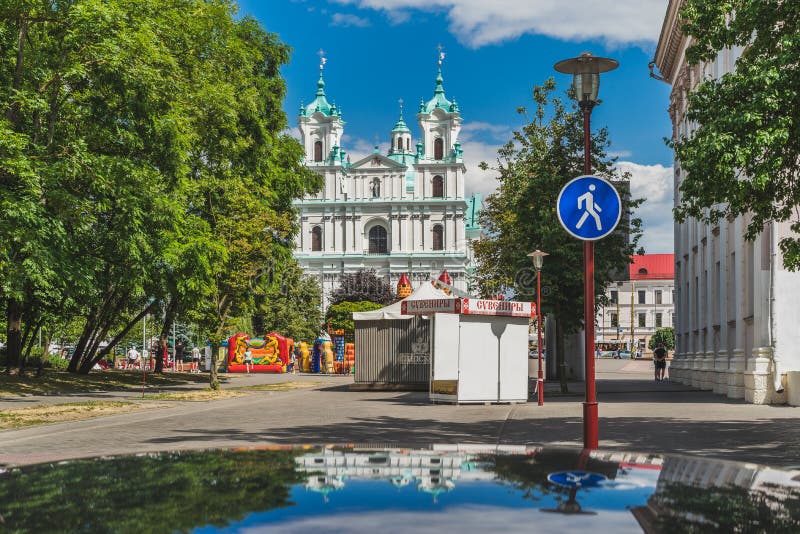 Igreja de Saint Francis Xavier em Grodno foto de stock Igreja de Saint Francis Xavier em Grodno foto de stock