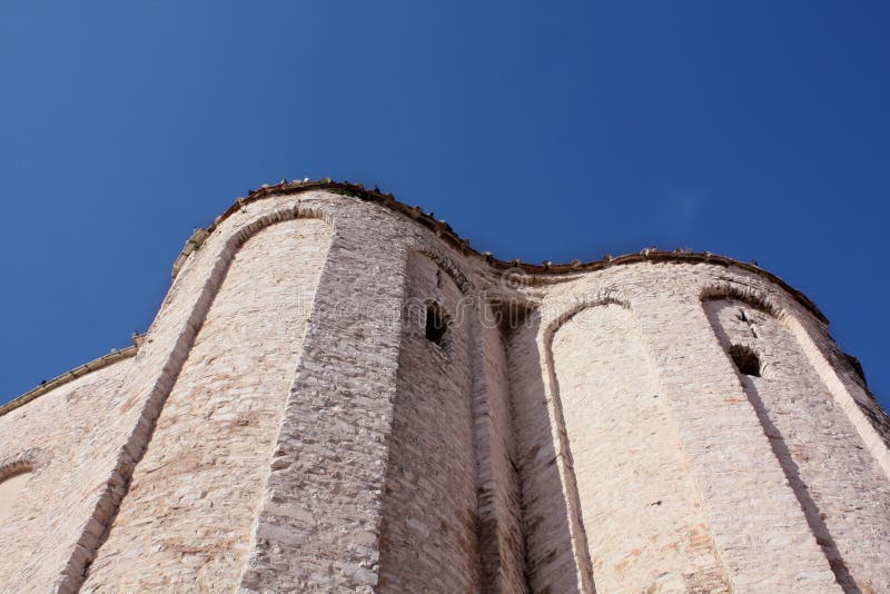 Igreja de St Donato Croácia de Zadar parede da textura do fundo foto de stock Igreja de St Donato Croácia de Zadar parede da textura do fundo foto de stock