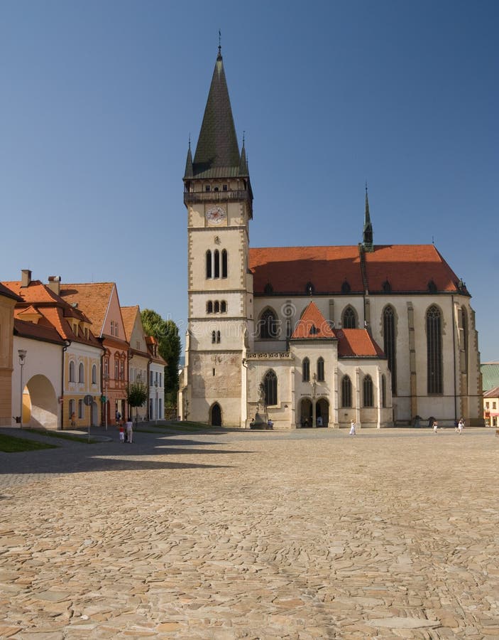 Igreja de St. Egidius no bardejov imagem de stock royalty free Igreja de St. Egidius no bardejov imagem de stock royalty free