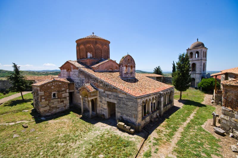 Igreja de St Mary em Apollonia, Albânia foto de stock
