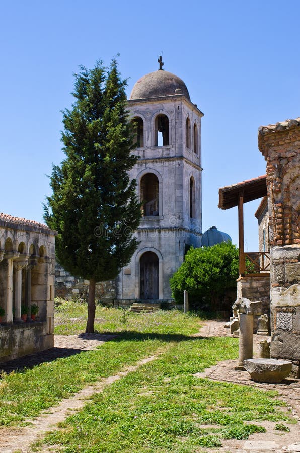 Igreja de St Mary em Apollonia, Albânia fotografia de stock