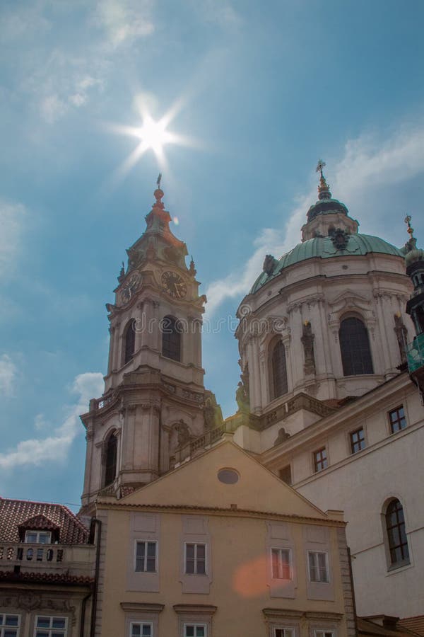 The beautiful St. Nicholas Church at the Old Town Square was completed in 1735, and replaced a parish church mentioned in records dating back to 1273. The beautiful St. Nicholas Church at the Old Town Square was completed in 1735, and replaced a parish church mentioned in records dating back to 1273.