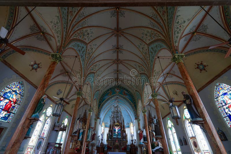 Igreja pintada em montes altos Texas fotografia de stock Igreja pintada em montes altos Texas fotografia de stock