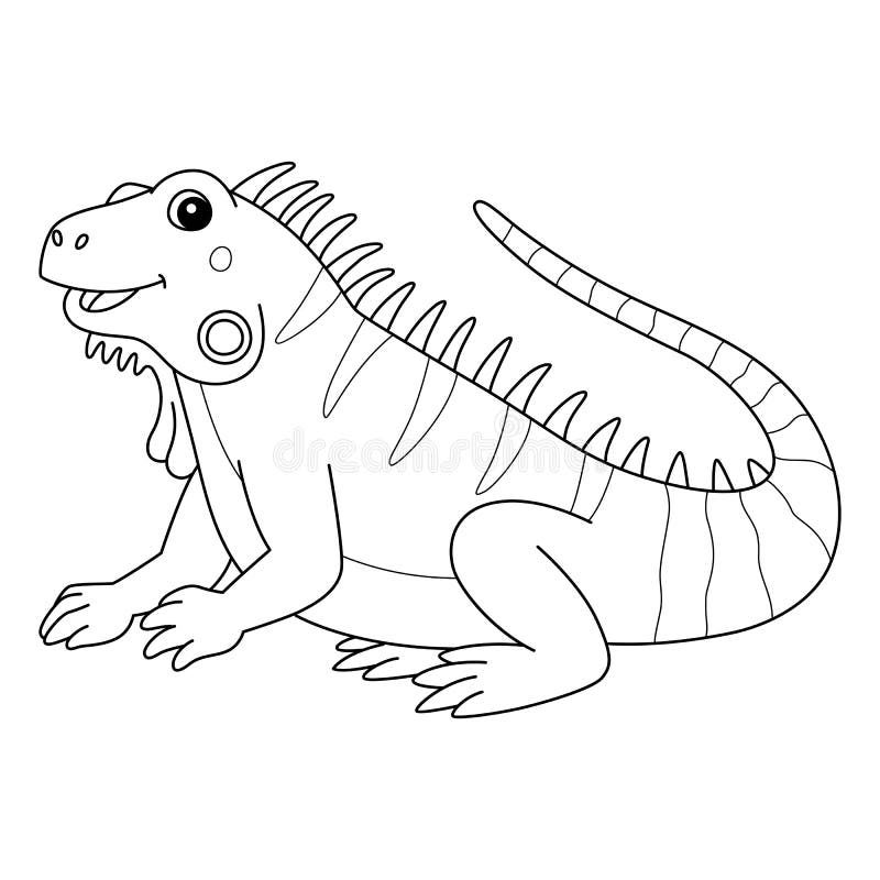 Iguana Animal Coloring Page for Kids