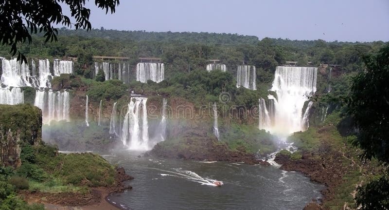 Iguazu waterfalls located on the boarders of Argentina, Brazil and Paraguay. Iguazu waterfalls located on the boarders of Argentina, Brazil and Paraguay