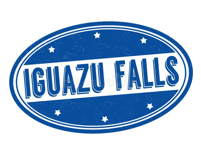 Iguazu πτώσεων σφραγίδα καουτσούκ ελεύθερη απεικόνιση δικαιώματος