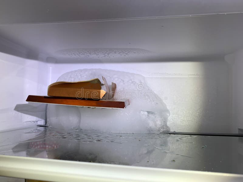 IJs Heeft Zich Aan De Achterkant Van Een Koelkast Stock Afbeelding - Image of koelkast, volledig: 165055595