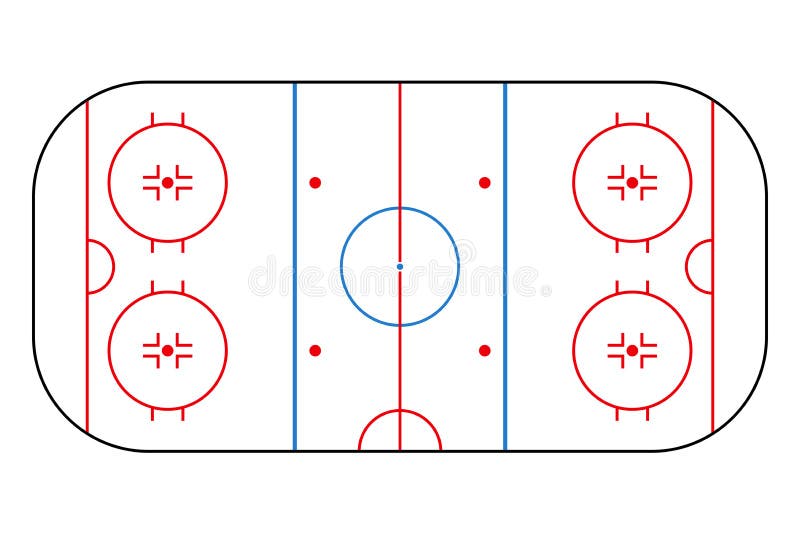 Ijshockeypiste Model achtergrondgebied voor sportstrategie en affiche Vector royalty-vrije illustratie Ijshockeypiste Model achtergrondgebied voor sportstrategie en affiche Vector royalty-vrije illustratie
