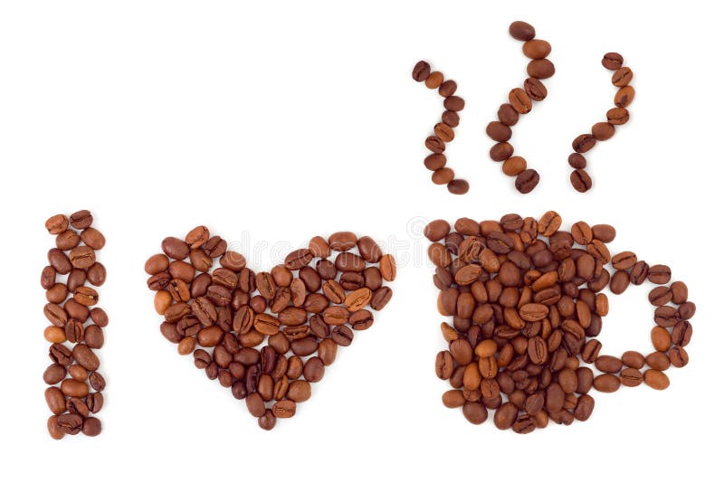 Ik houd van koffie stock afbeelding Ik houd van koffie stock afbeelding
