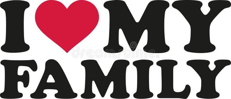 Ik houd van mijn familie stock illustratie Ik houd van mijn familie stock illustratie