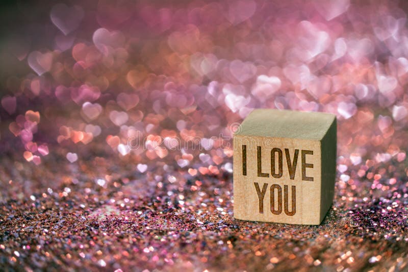 Ik houd van u tekst met hart bokeh licht royalty-vrije stock foto's Ik houd van u tekst met hart bokeh licht royalty-vrije stock foto's