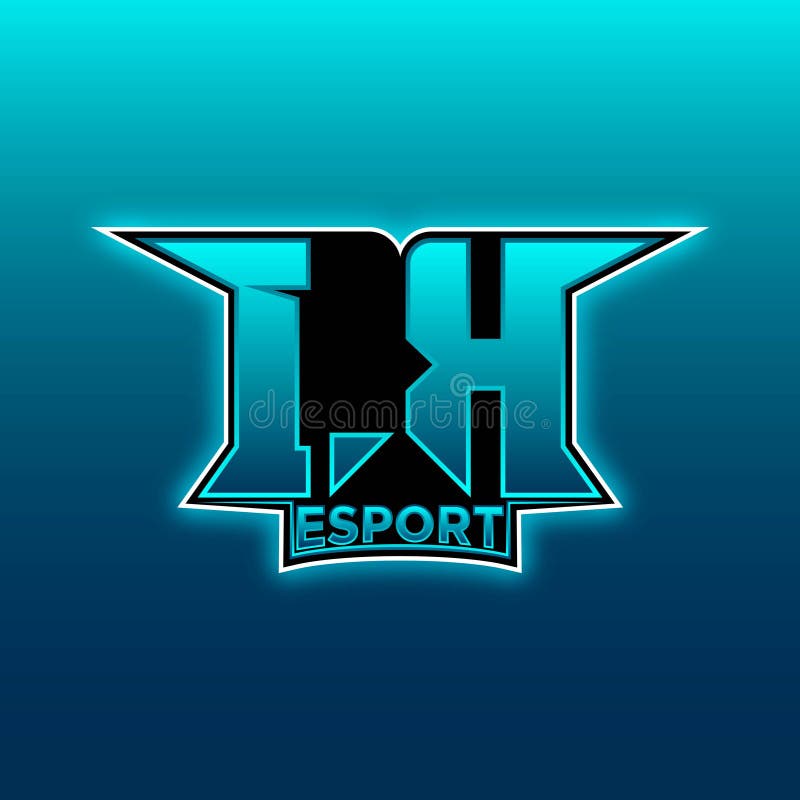 IK Initial Gaming Logo ESports Geometric Designs Stock Vector 