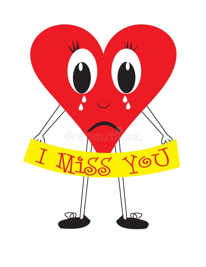 Ik mis u hart royalty-vrije illustratie Ik mis u hart royalty-vrije illustratie
