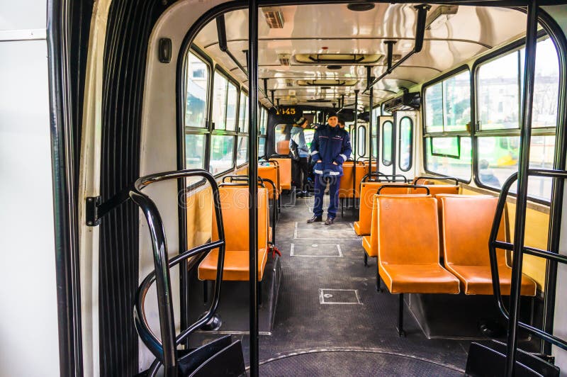 Ikarus bus interior editorial photography. Image of poznan - 134837967