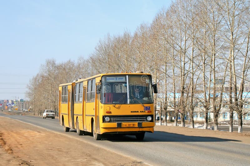 Ikarus bus at Park Pobedy, Moscow, Russia Stock Photo - Alamy