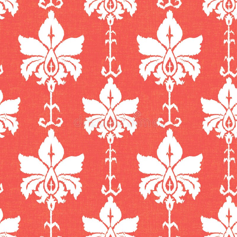 Ikat damask seamless pattern