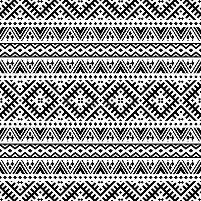 Ikat Ethnic Aztec Pattern Design. Illustration of Seamless Ethnic ...
