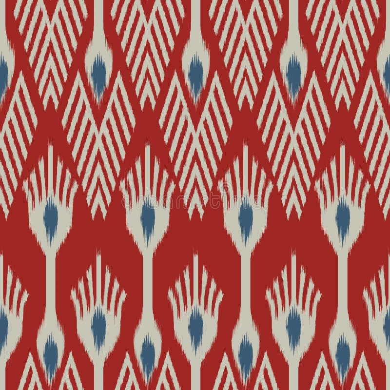 Ikat seamless pattern as cloth, curtain, textile design, wallpa