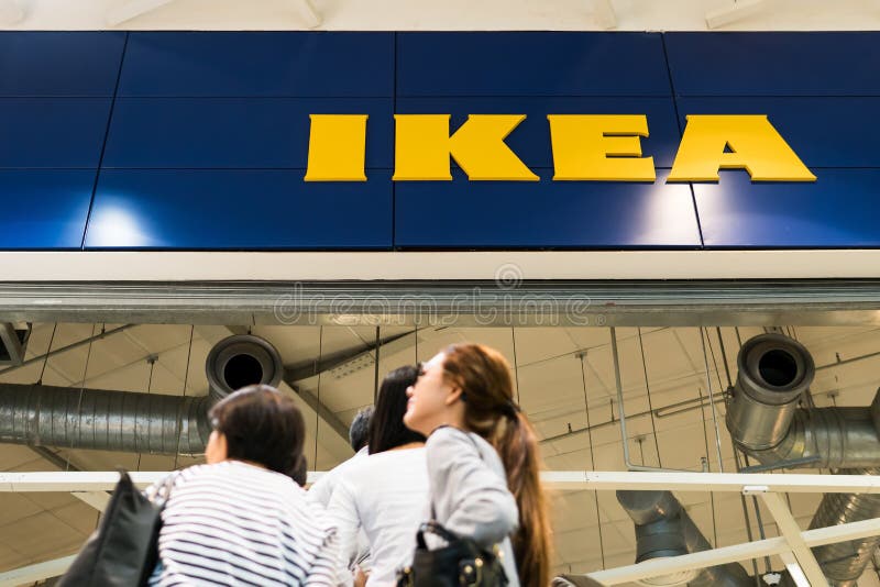 IKEA Bangna Store, Bangkok, Thailand - August 5, 2017: Lots of people arriving to shop at IKEA Bangna Store. IKEA has only two bra royalty free stock images IKEA Bangna Store, Bangkok, Thailand - August 5, 2017: Lots of people arriving to shop at IKEA Bangna Store. IKEA has only two bra royalty free stock images