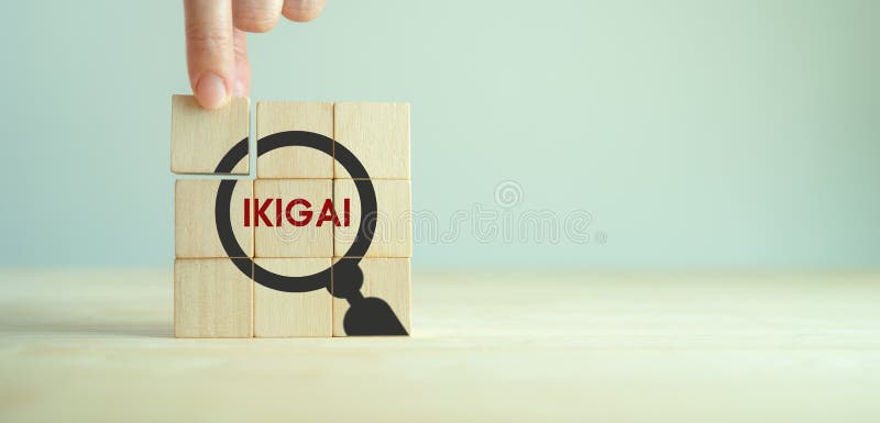 IKIGAI Japanese Concept. Reason for being and a sense of your own purpose in life.