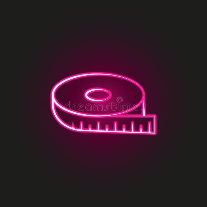 Ikon för band med nyonformat Enkel tunn linje, konturvektor för ikoner för utseende för ui och ux, webbplats eller mobilt program royaltyfri illustrationer